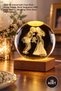 10 Pieces of Bride and Groom Lighted Glass Globes – Color Changing USB Table Decoration with Wooden Base, Wedding Display Ornament