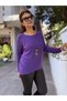 Italian Soft Textured Knitwear Purple - 2