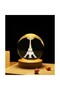 10 Pieces Eiffel Tower Glass Globe – Color Changing Illuminated Decorative Globe, Wooden Base, USB Powered, 8 Cm, Glass Sphere - 3