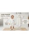 100% Organic Cotton 0-2 Years 4 Piece Baby Cute Dog Embroidered Bathrobe Set Premium Quality - 2
