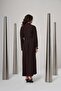 710 Navy Shirt Dress with Beaded Front Detail in Brown - 3