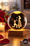 1 Piece Illuminated Glass Globe – Marriage Proposal and Decorative Use, Color Changing, USB Operated, Wooden Base, Glass Globe