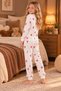 Girl Cotton Soft Cherry Print Long Sleeve Pajama Set - 3