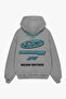 Suffering Towards Printed Oversize Unisex Gray Hoodie - 2