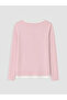 Two Mt Shop Quality Natuvera Pink Interlock Plain V-Neck Long Sleeve Women's Blouse - 6