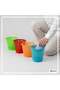 Perforated Plastic Waste Basket | Open-Top Round Design | Lightweight Ventilated Dustbin for Desk, Office, Bedroom & Bathroom | Medium | Multicolor - 5