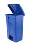 Large Step Trash Bin | Plastic Matte Finish | Pedal Garbage Bin for Homes, Villas & Communal Spaces | 87 Liters | Blue - 2