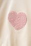 Girl's 2-Thread Suede Heart Embroidered Sweatshirt and Spanish Flare Pants 2-Piece Set 100% Cotton - 2