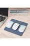 Slim Mouse Mat for Home/Office, Portable Mouse Pad for Computer & Laptop, Seamless Clothing, Non-Slip Base, Compatible with Laser and Optical Mouse, 22 x 22cm (Dark Grey (With Logo)) - 7