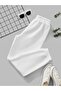 Unisex White 3 Thread Threaded 100% Cotton Sweatpants with Elastic Cuffs