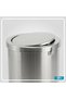 Stainless Steel Swing Bin | Round Indoor Waste Bin with Push Swing Lid | Trash Can for Home & Commercial Use | 20 Liters | Silver - 3