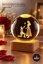 2 Pieces of Marriage Proposal Lighted Glass Globe – Color Changing 7 Colors USB Decor with Wooden Base, Proposal Light Globe, Engagement Display