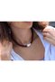 Certified Baroque Pearl & 10mm Carnelian Agate Natural Stone Necklace – with Stainless Steel Findings - 2
