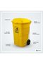 Outdoor Garbage Bin | Durable Plastic Wheelie Bin with Rubber Wheels | Trash Bin for Villas, Malls, Restaurants & Outdoor Areas | 120 Liters | Yellow - 2