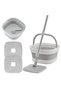 360° Flat Spin Mop with Bucket – Durable Design, Adjustable Handle, Microfiber Pad-6.5L - 7