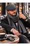 Cushioned Fabric English Cap + Polyviscon Scarf Stylish Combination Set (190*32) - 2