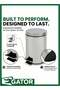 Step Trash Bin | Glossy Stainless Steel Finish | Groove Pedal | Dustbin for Bathroom, Kitchen & Home | 12 Liters - 2