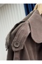 Shukriye Shawl Collar Jacket with Shoulder and Arm Patches-Nl1099 Coffee - 7