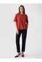 Two Mt Shop Quality Lcw Grace Red Combed Cotton Patterned Loose & Loose-Fitting Short Sleeve Women's T-Shirt - 2