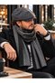 Cushioned Fabric English Cap + Polyviscon Scarf Stylish Combination Set (190*32)