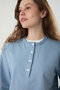 Button Detailed Garnished T-Shirt Blue - 3