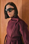 Asymmetrical Closure Short Coat Burgundy - 2