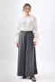 Wide Leg Polyviscon Trousers Anthracite - 2