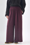 Oysho Wide Trousers Burgundy - 4