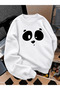 Crew Neck Sweatshirt Unisex Children's Printed 3 Thread Threaded Winter Sweatshirt