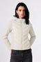 Rangerover Mom Lined Ecru Puffer Coat for Women