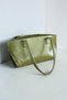 Women's Olive Green Elegant, Zipperless-Rectangular Medium Size Hand and Shoulder Bag - 6
