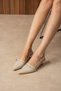Rory Buckle Strap Detailed Open Back Pointed Toe Women's Stiletto - 5