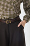 Wide Leg Polyviscon Trousers Bitter Brown - 3