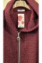 Italian Boucle Jacket with Hood, Plain Pattern - 2