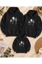 Hooded Winter Sweatshirt Family Combination Printed 3 Thread Threaded Yarn – Price Is for One Piece