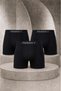 Men's Casual Comfort Daily 3-Piece Black Boxer