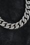 Brass Zircon Stone Cuba Gourmet Model Silver Color Men's Necklace - 2