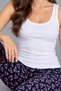 Night White Women's Trendy Casual Blouse Patterned Pajama Set - 5