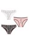 Women's 95% Cotton Classic Panties 3-Pack Patterned Stretchy Lycra Underwear