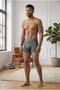 Night Gray Men's Comfortable Flexible Seamless 2-Piece Boxer - 6