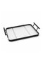 Black iron serving tray with acrylic base, rectangular 30x22 cm - 2