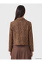 Two Mt Shop Quality Lcw Studio Brown Tweed Plaid Standard & Regular Women's Jacket - 4