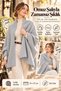 Gray Plain Knitwear Women's Shoulder Shawl Soft Textured Winter Shawl 70X175 cm 100% Acrylic - 3