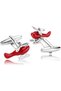 Helicopter Cufflinks, metal shiny chrome for cufflinks collectors. - 3