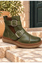 Genuine Leather Double Buckle Detailed Boots Model Name: Durga - 2