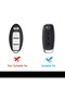 Nissan Uyumu Uyumlu Qashqai X-Trail Juke Key Case White/Silver Luxury Model 2 Keys 2023 and Newer New Case - 2