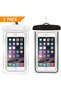 Universal Waterproof Case, IPX8 Waterproof Phone Pouch Dry Bag for iPhone X/8/8plus/7/7plus/6s/6/6s plus Samsung galaxy s8/s7 Google Pixel HTC10 (2-Pack)