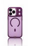 iPhone 18 Pro Max Compatible Case Matte Magsafe Camera Lens Protected Transparent Silicone Back Cover with Metal Camera Stand