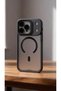 iPhone 18 Pro Max Compatible Case Matte Magsafe Camera Lens Protected Transparent Silicone Back Cover with Metal Camera Stand - 2