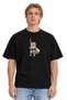 Unisex Women's Men's Warrior Cat X Tt Front Printed Oversized Thick Fabric Relaxed Fit T-Shirt - 2